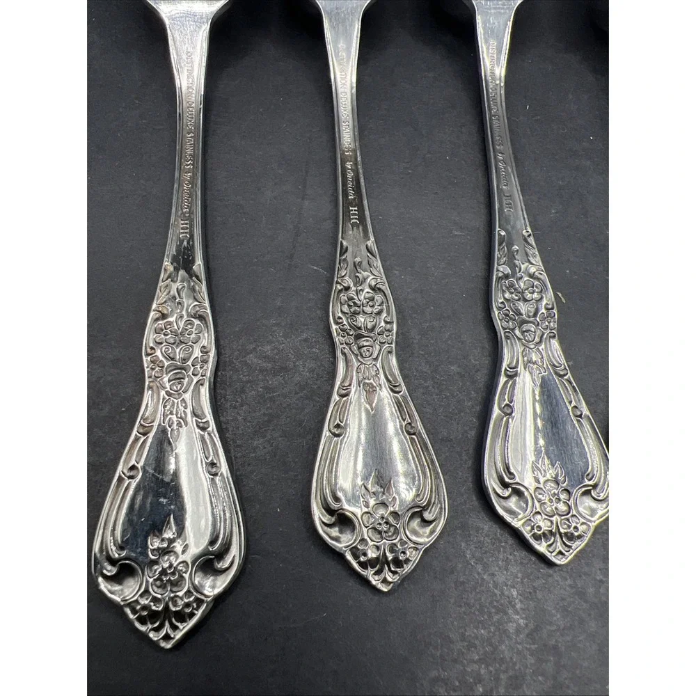 Oneida Kennett Square Distinction Deluxe Stainless Salad Forks Set Of 6 Vtg HH